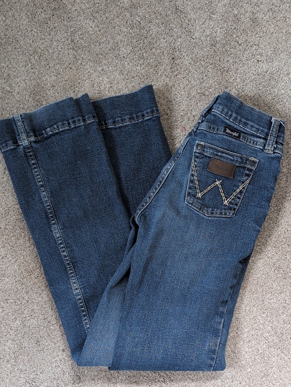 Wrangler Girl Blue Bootcut Jeans 14 slim